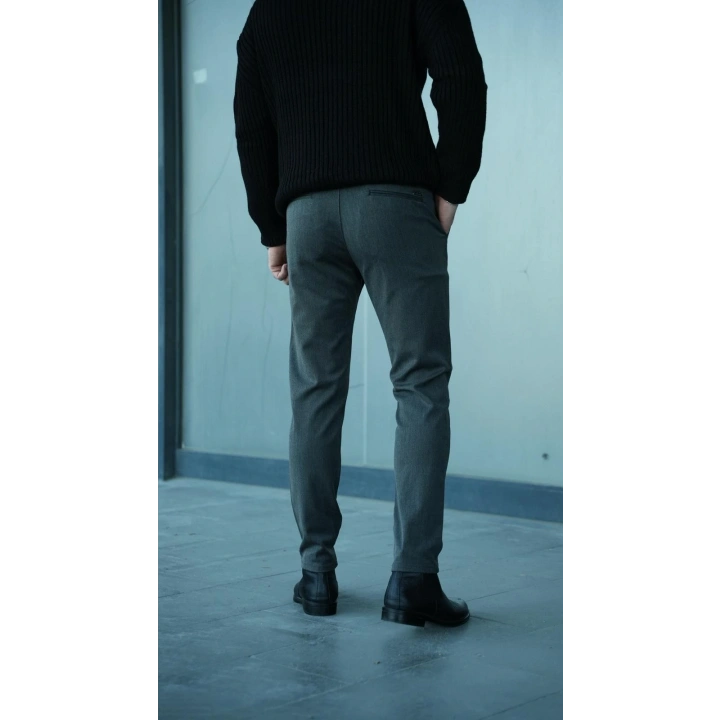 Kalın Kumaş Likralı Pantolon Antrasit