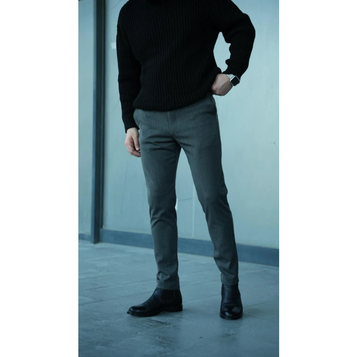 Kalın Kumaş Likralı Pantolon Antrasit