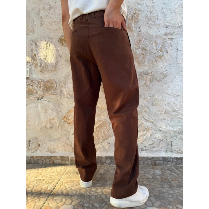 Keten Pantolon Kahve