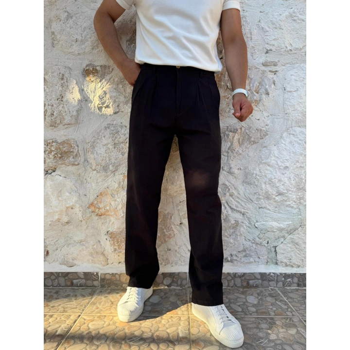 Keten Pantolon Siyah