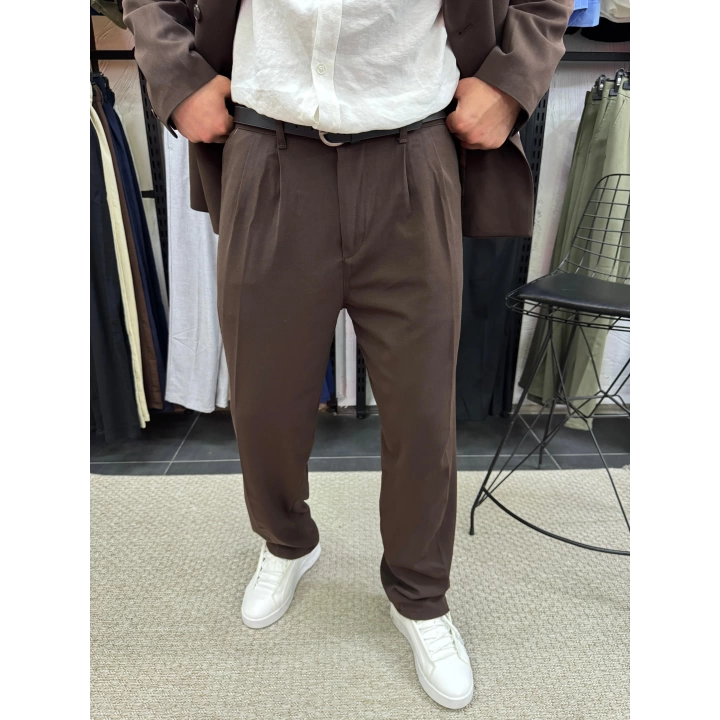 Oversize Kruvaze Takım Acı Kahve