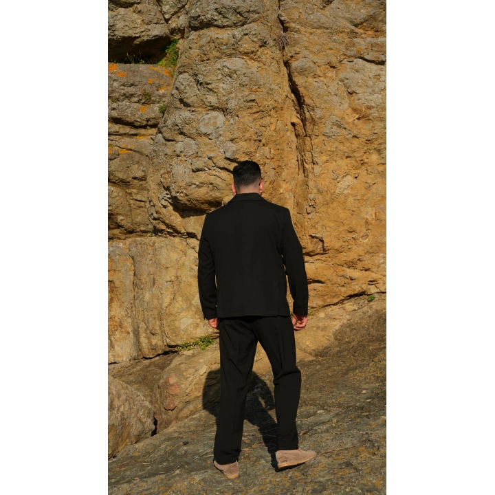 Oversize Kruvaze Takım Siyah