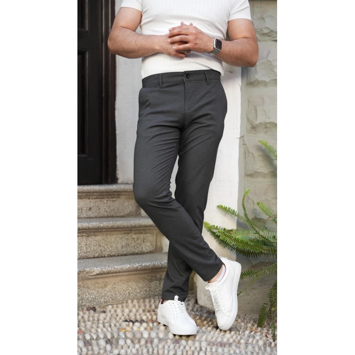 Slimfit Likralı Kumaş Pantolon Antrasit