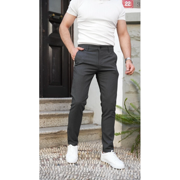 Slimfit Likralı Kumaş Pantolon Antrasit