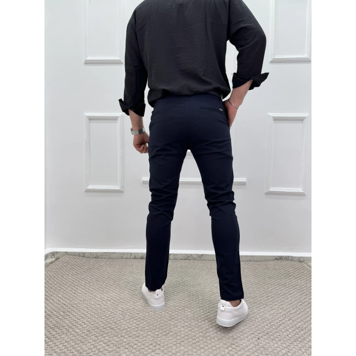 Slimfit Likralı Kumaş Pantolon Lacivert