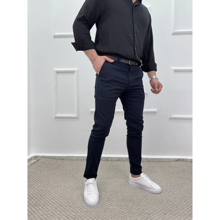 Slimfit Likralı Kumaş Pantolon Lacivert
