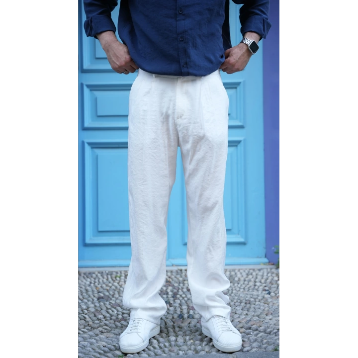 Tensel Pantolon Beyaz