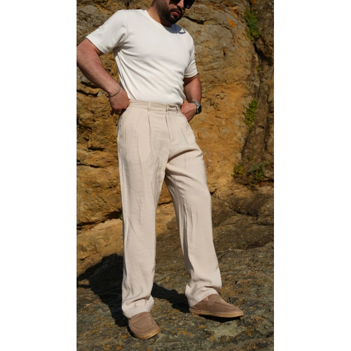 Tensel Pantolon Krem