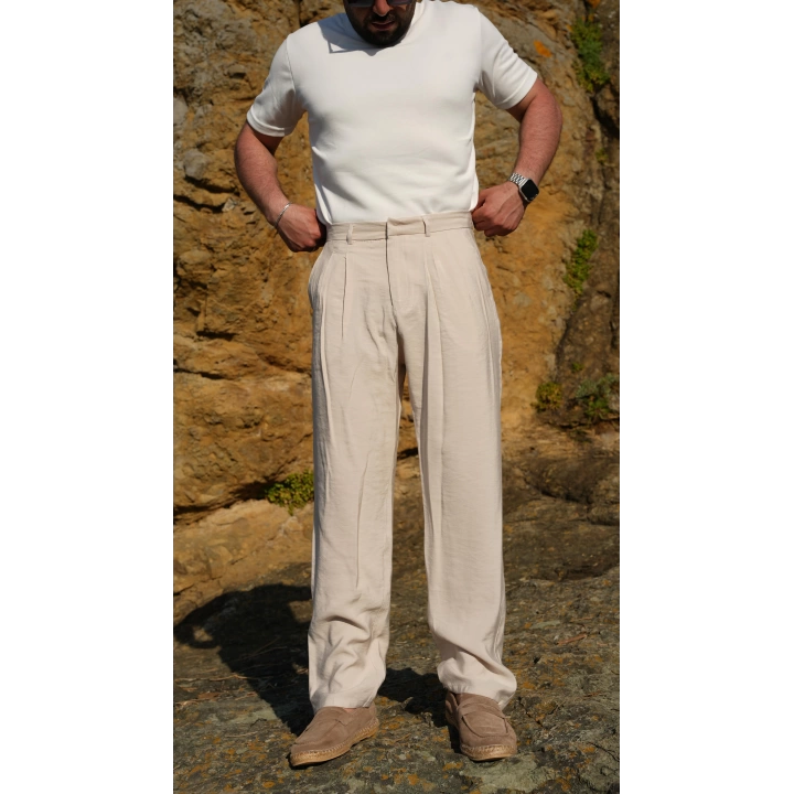 Tensel Pantolon Krem