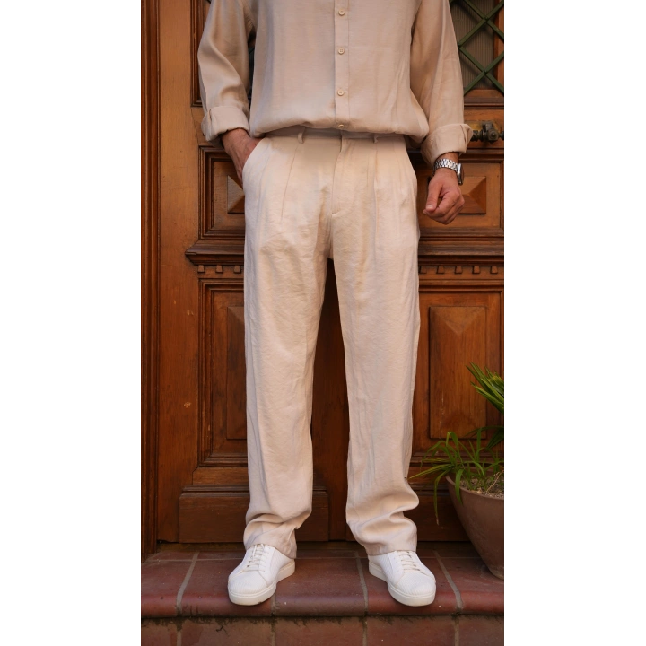 Tensel Pantolon Krem