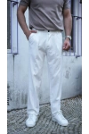 Baggy Kumaş Pantolon Beyaz