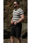 Siyah Yatay Çizgili Tişört