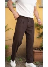 Baggy Kumaş Pantolon Acı Kahve