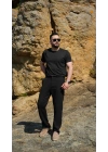 Fitilli Tişört Siyah