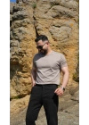 Fitilli Tişört Kahve