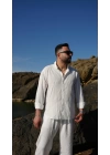 Fresh Keten Gömlek Beyaz