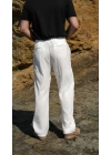 Gofre Pantolon Beyaz