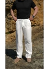 Gofre Pantolon Beyaz