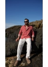Kırmızı Beyaz Çizgili Oversize Gömlek