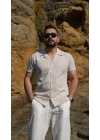 Kısa Kol Gömlek Bej