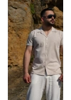 Kısa Kol Gömlek Bej