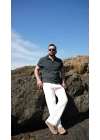 Örme Polo Yaka Tişört Siyah