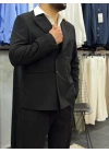 Oversize Kruvaze Takım Siyah