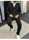 Oversize Kruvaze Takım Siyah