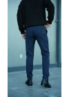 Kalın Kumaş Likralı Pantolon Lacivert