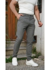 Slimfit Likralı Kumaş Pantolon Koyu Gri
