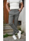Slimfit Likralı Kumaş Pantolon Koyu Gri