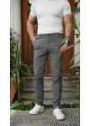 Slimfit Likralı Kumaş Pantolon Koyu Gri