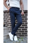 Slimfit Likralı Kumaş Pantolon Lacivert