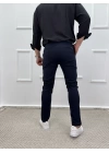 Slimfit Likralı Kumaş Pantolon Lacivert
