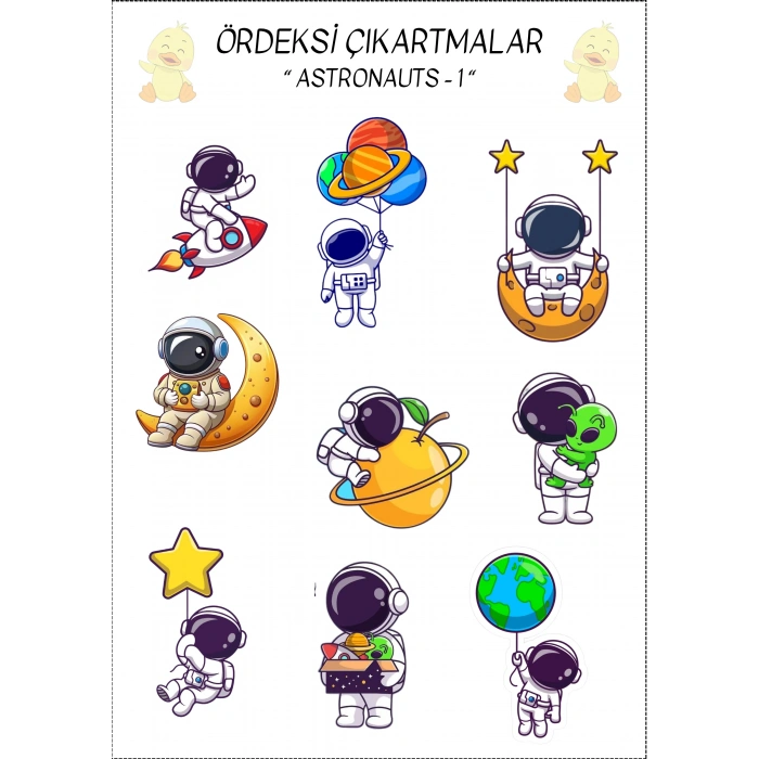Astronotlar - 1 Çıkartma