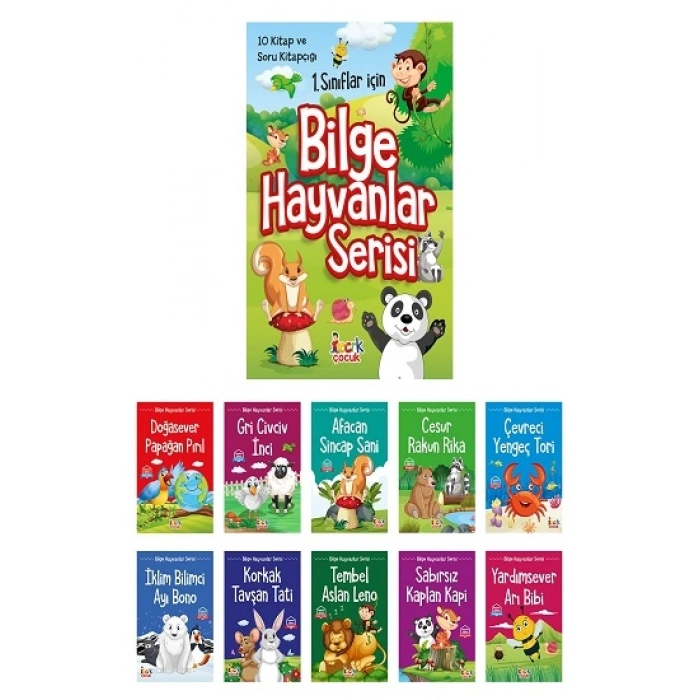 Bilge Hayvanlar Serisi (10 Kitap+Soru Kitapçığı)