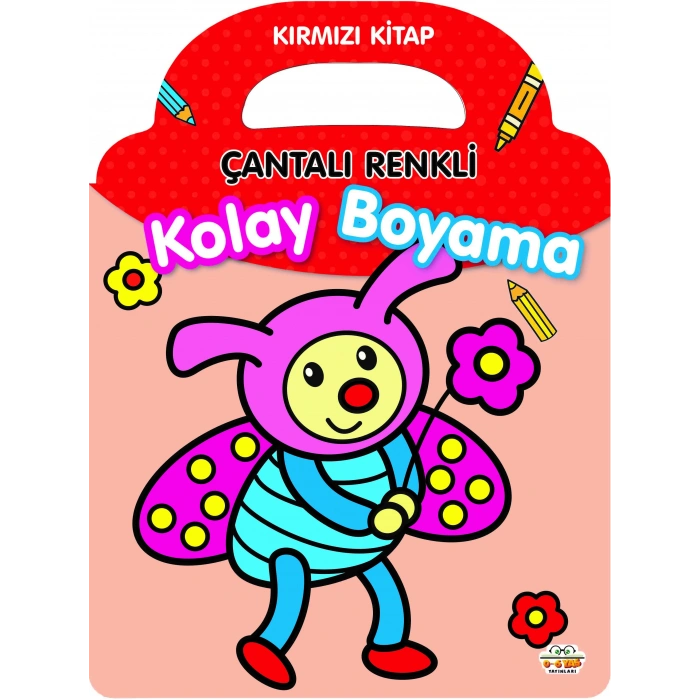Çantalı Renkli Kolay Boyama- Kırmızı Kitap