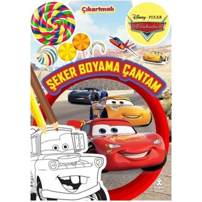 Disney Pixar Arabalar - Şeker Boyama Çantam - Çıkartmalı