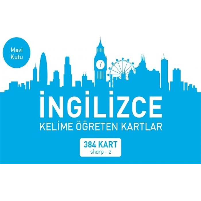 İngilizce Kelime Öğreten Kartlar Mavi Kutu (Sharp-z)