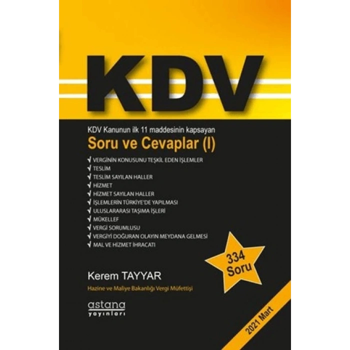 KDV Soru ve Cevaplar (I)