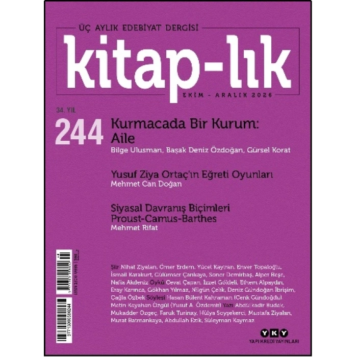 Kitap-lık 244 - Ekim - Aralık 2026