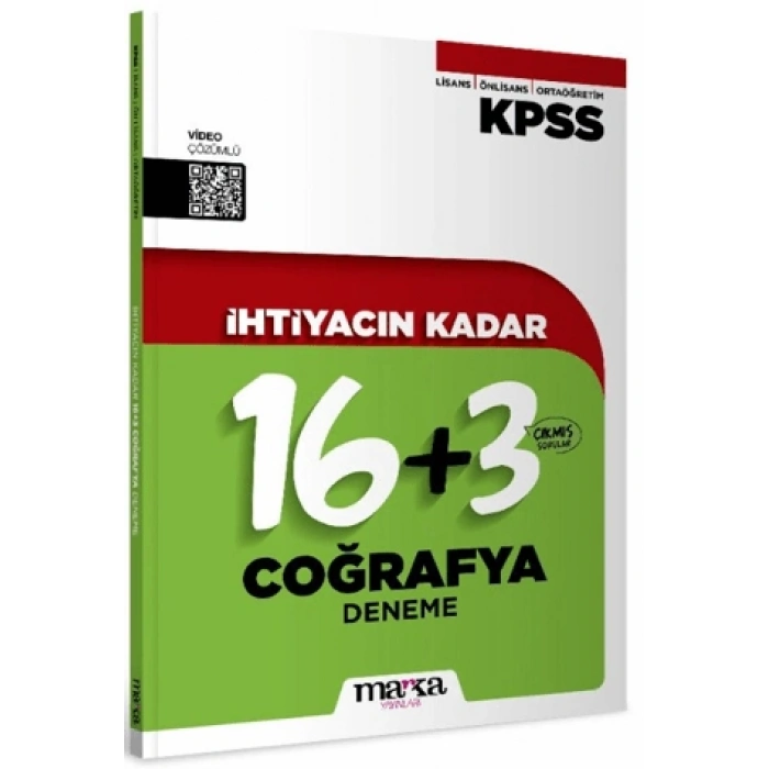 KPSS İhtiyacın Kadar Coğrafya 16+3 Deneme
