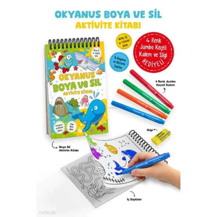 Okyanus – Boya ve Sil Aktivite Kitabı