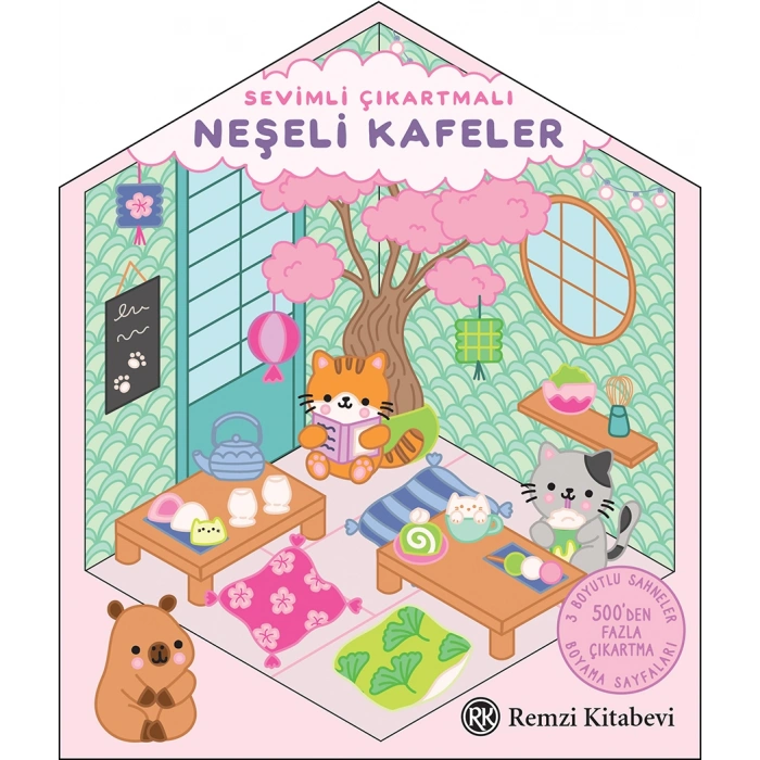 Sevimli Çıkartmalı Neşeli Kafeler