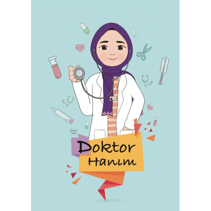 Tesettürlü Doktor Hanım / Kartpostal