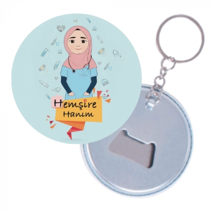 Tesettürlü Hemşire Hanım / Anahtarlık