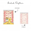Pembe Kurdele ve Çiçek Temalı - A6 Boyutunda - Spiralli - Hediyelik Defter - Çizgili