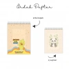 Yeşil Bambu ve Sevimli Panda Temalı - A6 Boyutunda - Spiralli - Hediyelik Defter - Çizgili