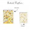 Çiçek ve Bahar Temalı - A6 Boyutunda - Spiralli - Hediyelik Defter - Çizgili