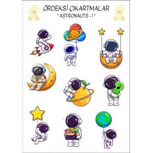 Astronotlar - 1 Çıkartma